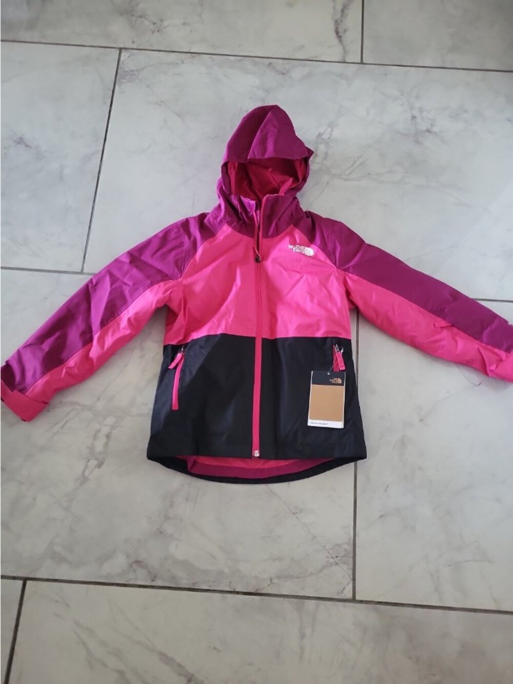 The North Face Girls Kids Pink Freedom Insulated  Triclimate Coat Jacket S (7/8) - Picture 8 of 12